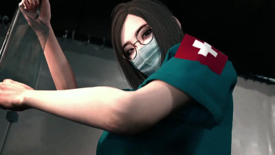 futa nurse lets you stroke her huge cock.