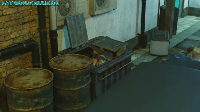 Valentine trapped in a small space by the Palehead monster