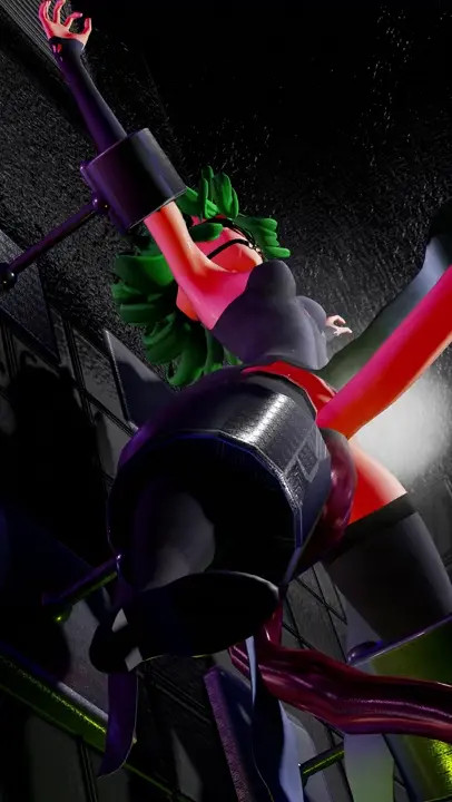 Futa Tatsumaki in Bondage Fucked by Tentacles