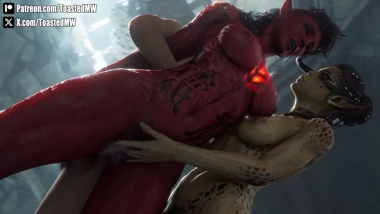 Karlach X Lae'zel Dungeon Threesome