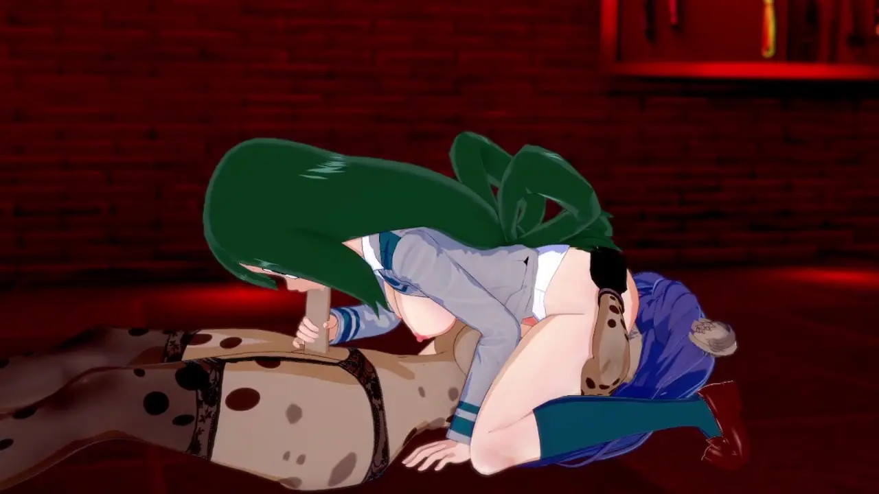 Tsuyu wants to have sex with Elza futa hentai