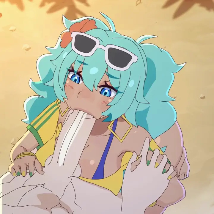 Hatsune Miku Brazilian woman loves having sex on the beach.