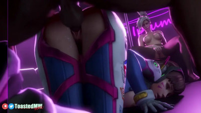 D.va Ass Fucked While Mercy Watch And Finger Herself (Preview)