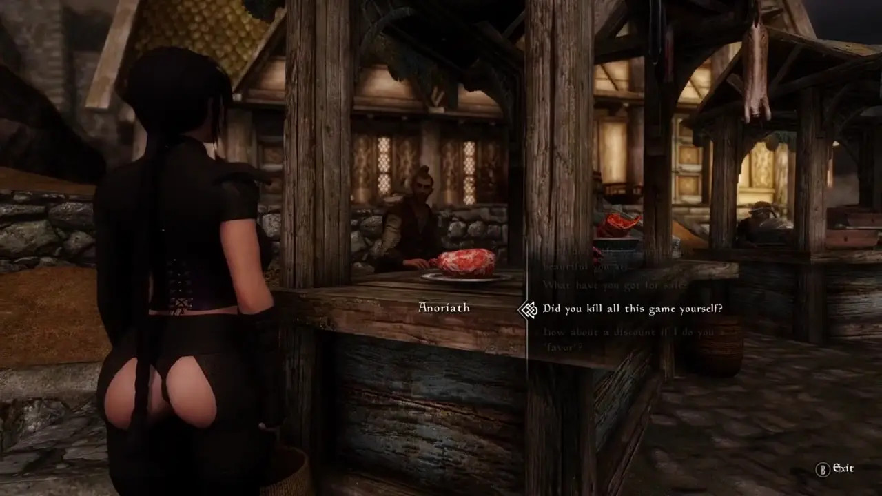 Naughty Skyrim - How To Get A Discount On Anoriath's Meat