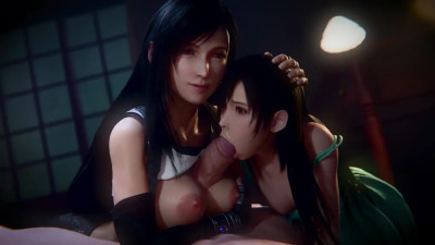 Tifa and Tifa blowjob