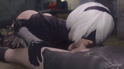 Yorha 2B Blowjob 9S / Nier [Bewyx]
