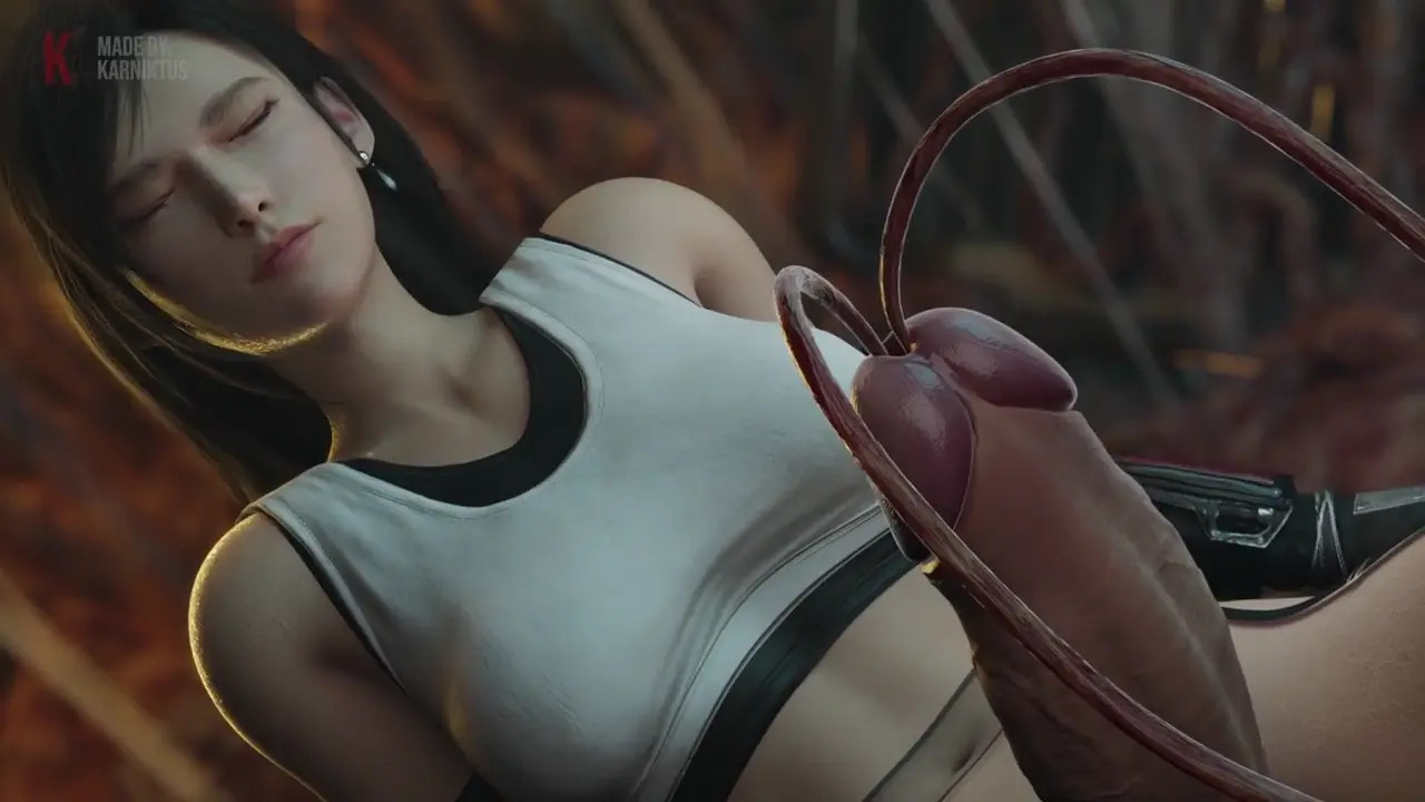 [COMMISSION] Futa Tifa Tentacle Urethral Cum & Urine Pumping