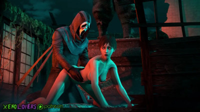 Ghostface and Rebecca Chambers have some outside fun!