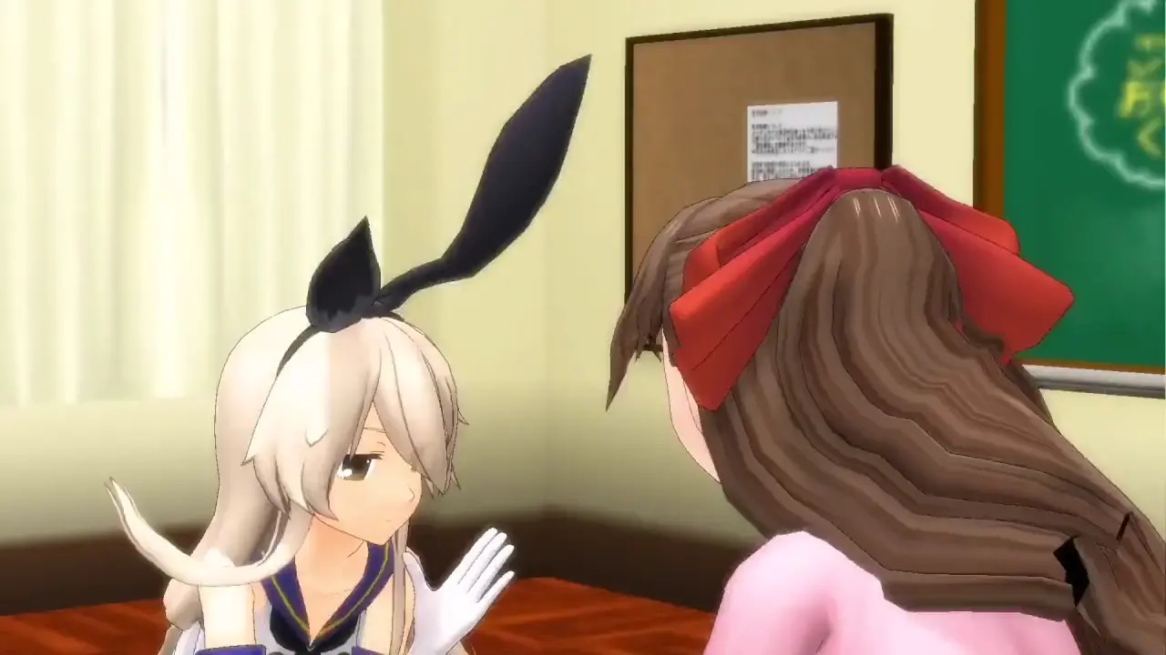 Shimakaze & Mamiya - Lamb (FUTA stops time) [MMD R18] Marumega