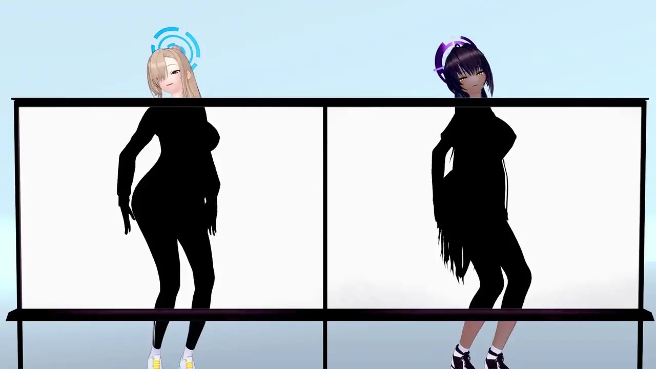 Asuna, Karin silhouette sex dance - tomboy