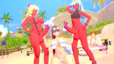 Stocking X Futa Scanty and Kneesocks Double Handy