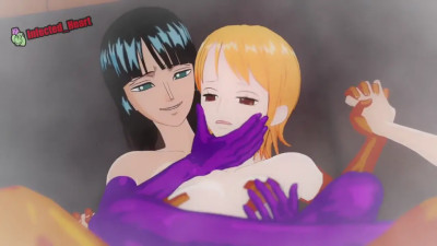 Robin Uses Her Devil Fruit on Nami [Infected_Heart]