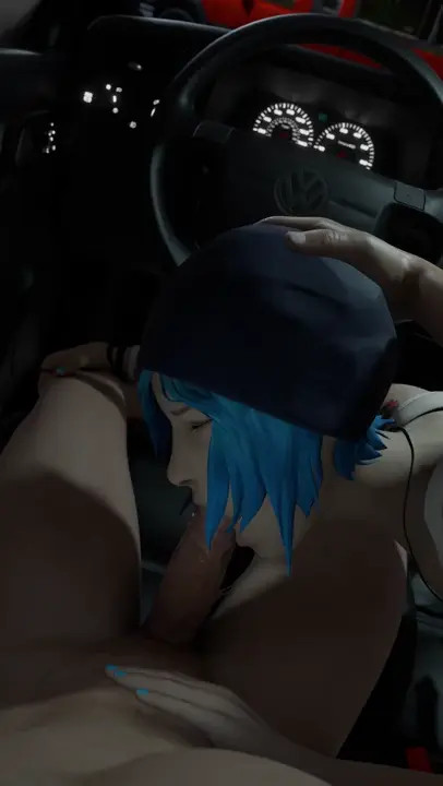 Chloe's late night blowjob near the school [ArawAraw]