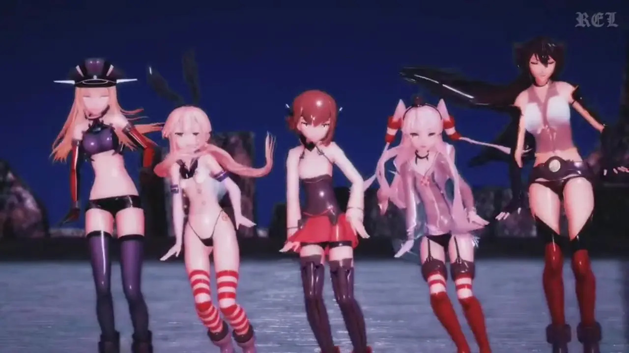 Shimakaze & Fleet Girls - Bombastic [MMD R15] Whiteflamerel