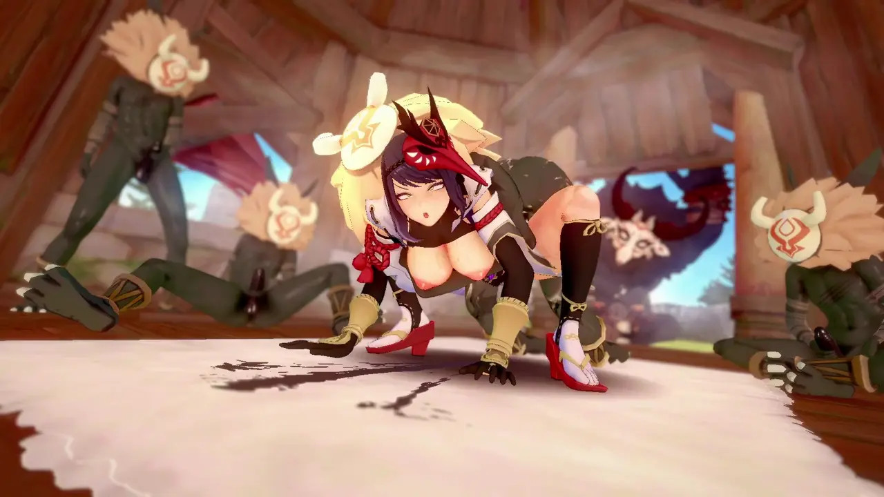 Kujou Sara Churled By Debu