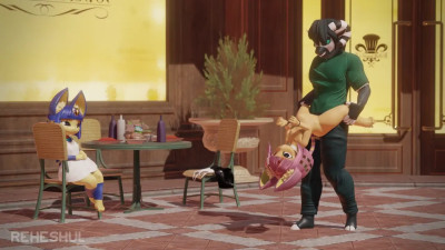 Cat twins at the cafe