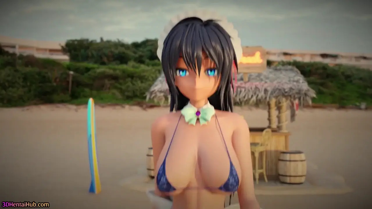 Peachy Beach Pt 2,Hibiki Wolf Maid serves the menu!