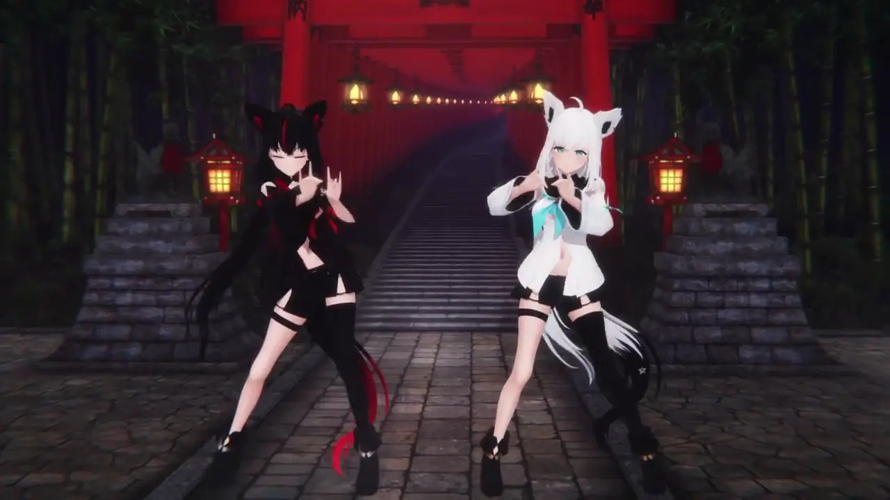 Kiss Kitsune - Shirakami Fubuki & Kurokami fubuki