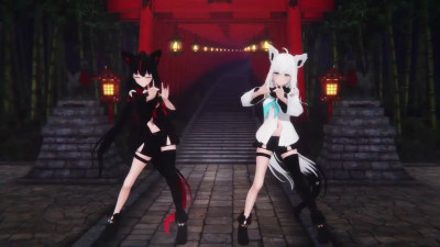 Kiss Kitsune - Shirakami Fubuki & Kurokami fubuki