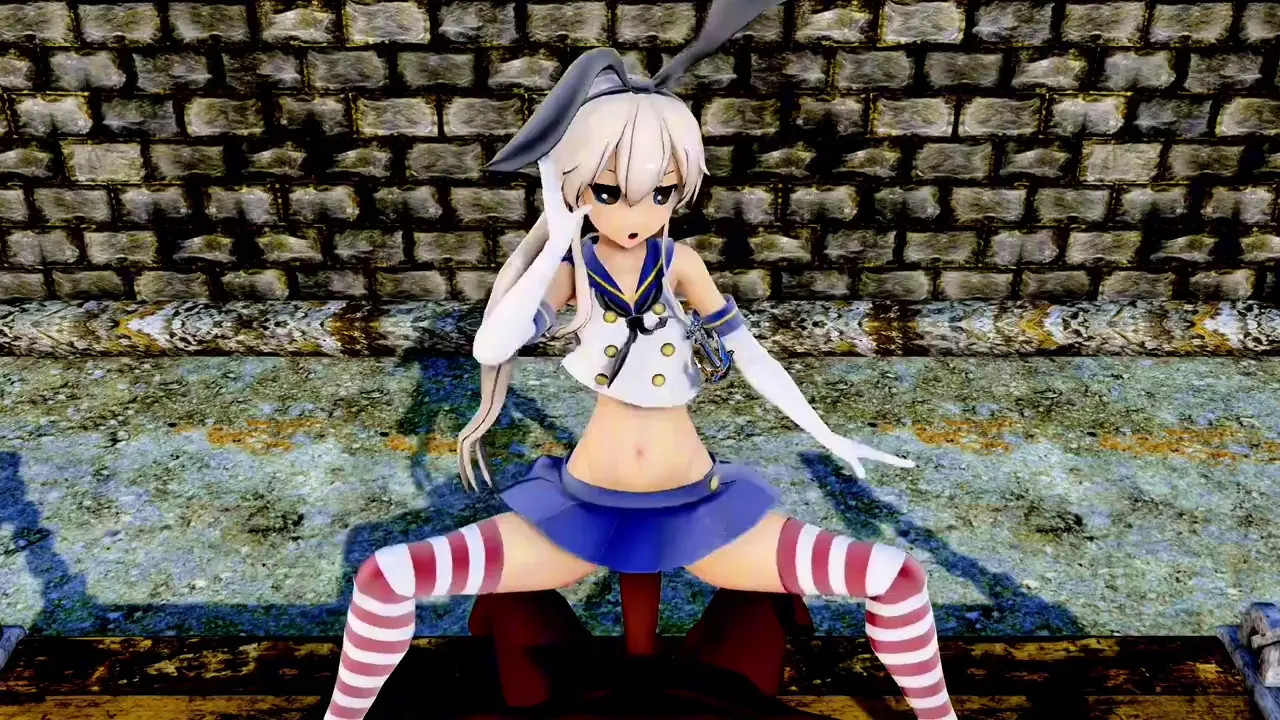 Shimakaze - Lamb Riding Cock [MMD R18] Slime