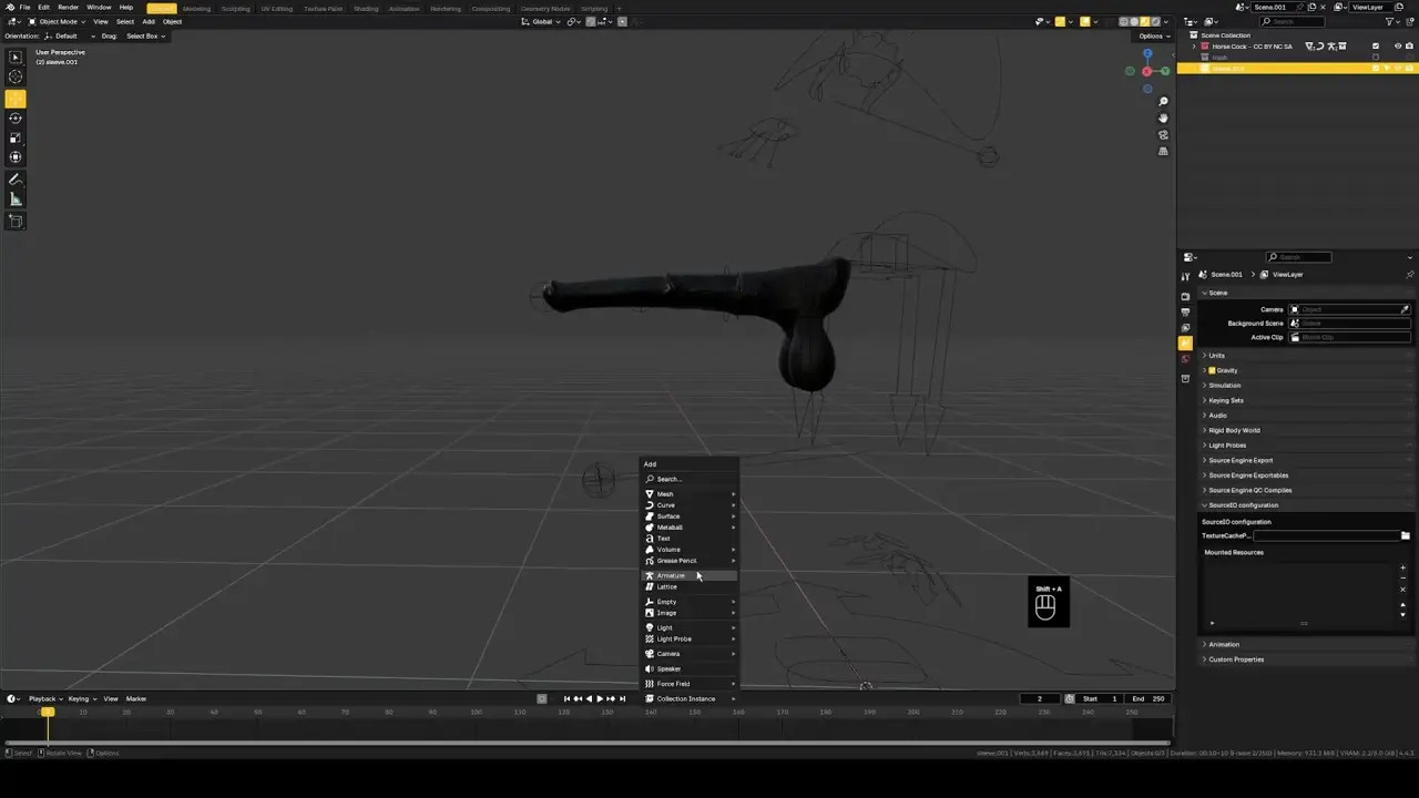 Tutorial: Shrinkwarp Sleeve [Blender]