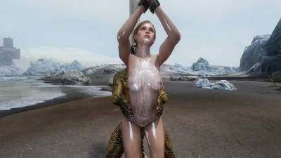 Argonian And Ellie BDSM fuck scene