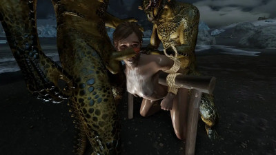 Argonians have fun with Ellie