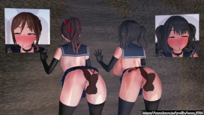 Chin-furi anal sex x 2 (BGM and SE included)