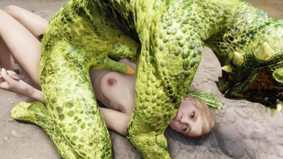 Argonian loves Ellies titties