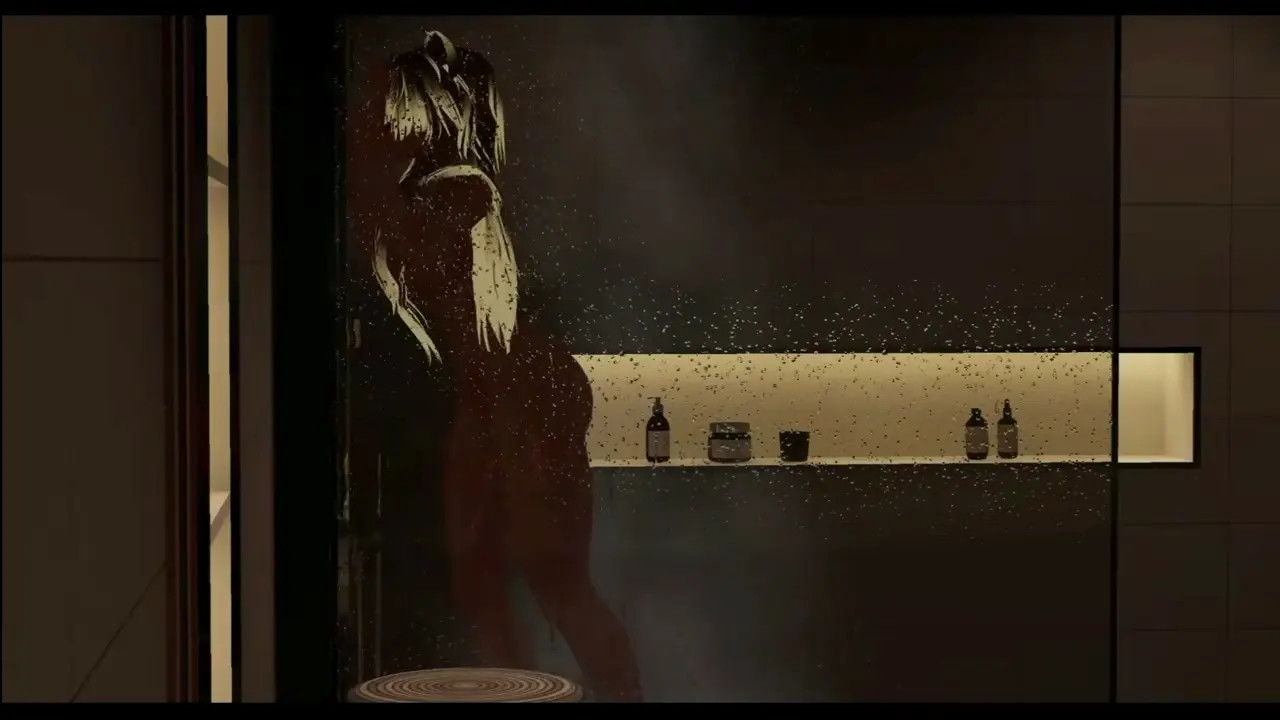 (Sound Fix) Deepthroating a dildo in the shower, then having fun on the couch