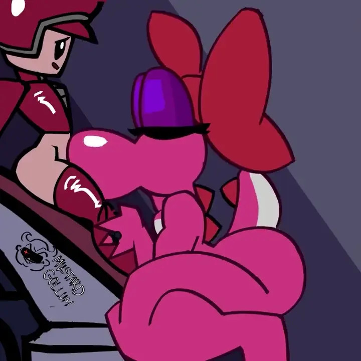 Birdo sucks on a toad's cock after the race (mustard_gollum)