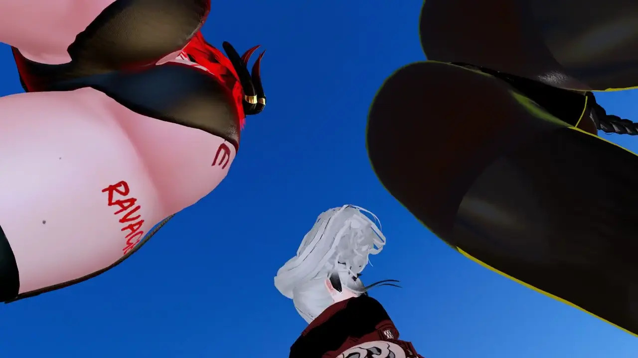 [VRCHAT] Triple Facesitting POV