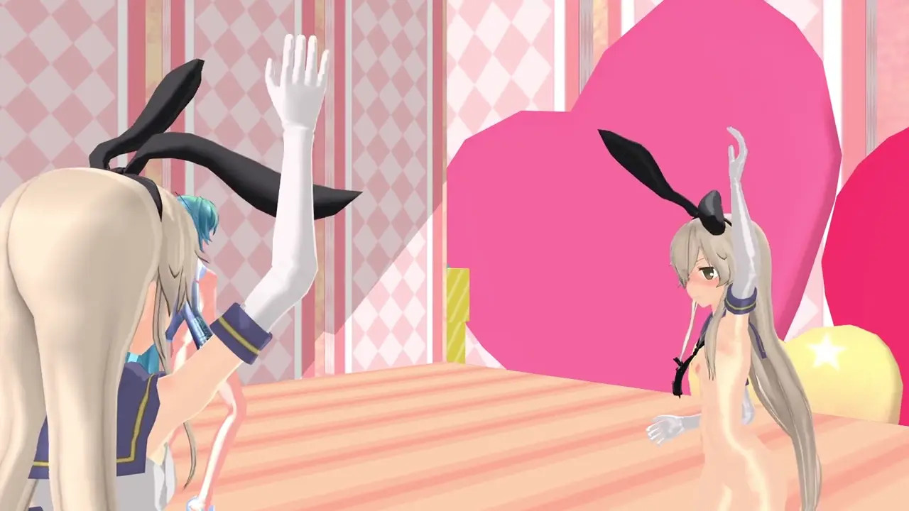 Shimakaze & Miku - World's End Dancehall [MMD R18] RubyMMD