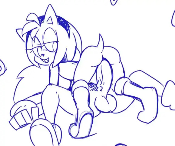 Amy riding Sonic