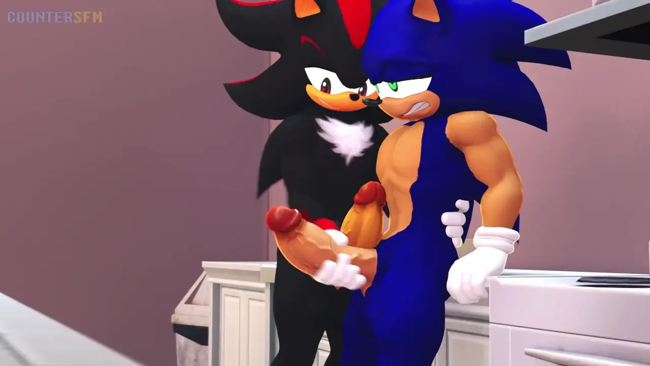 sonic and shadow jerking each other