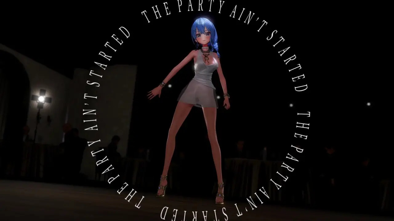 [4kmmd]BIBBIDEBA Hoshimachi Suisei Mini-Skirt See-Through