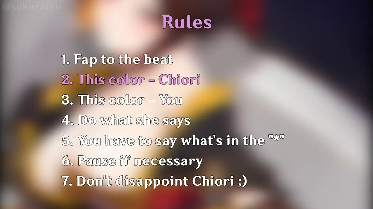 [Hentai JOI] Chiori and her Pet [femdom, pertplay, with video]