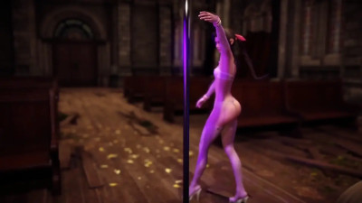 Slutty Aerith in white lingerie performed lap dance for stunned Cloud