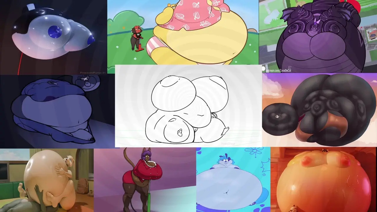 Full Body Inflation Compilation w/ Popping (Hypnosis & Text)