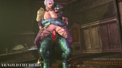 Ivy Valentine sitting on Lizard