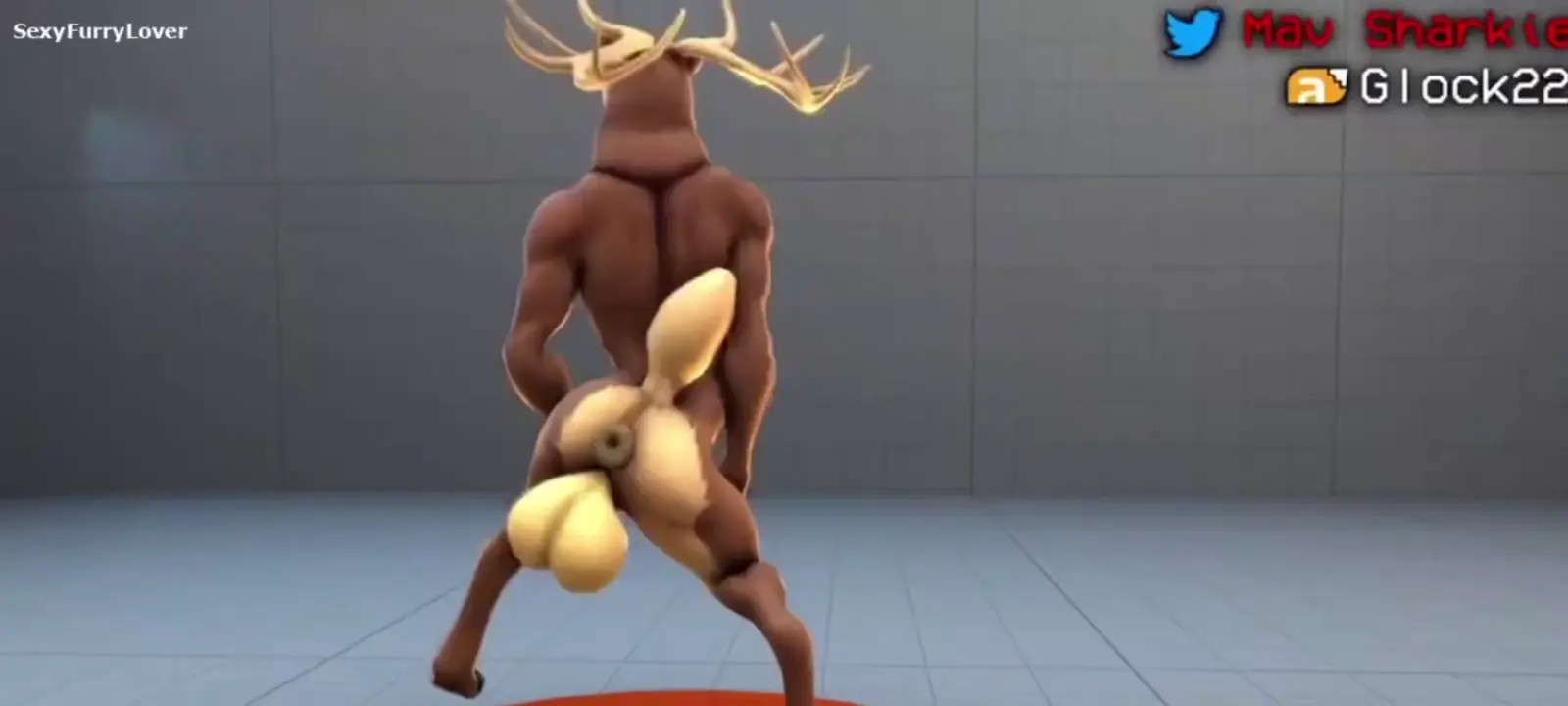 Gay deer farting