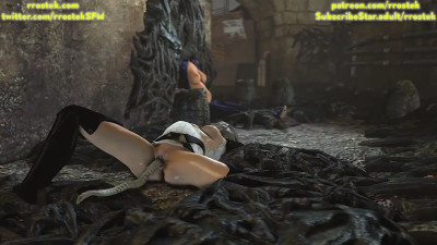 Miranda Lawson trapped and fucked hard by Xenomorphs