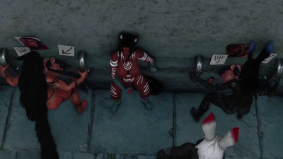 Futanari fun behind the house