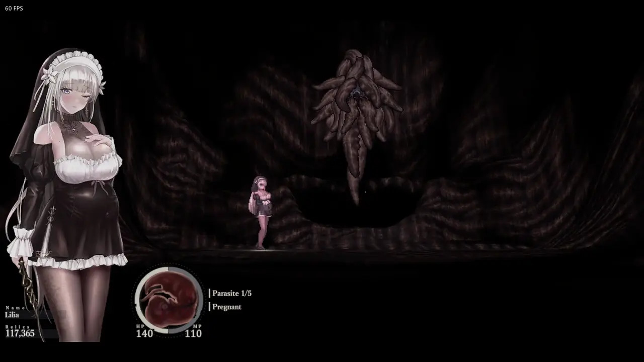 Sinisistar 2 - Lilia gives birth to Abomination Broodling.