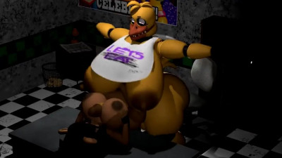 Withered Chica gets paizuri