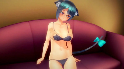 Neko girl with glasses sex