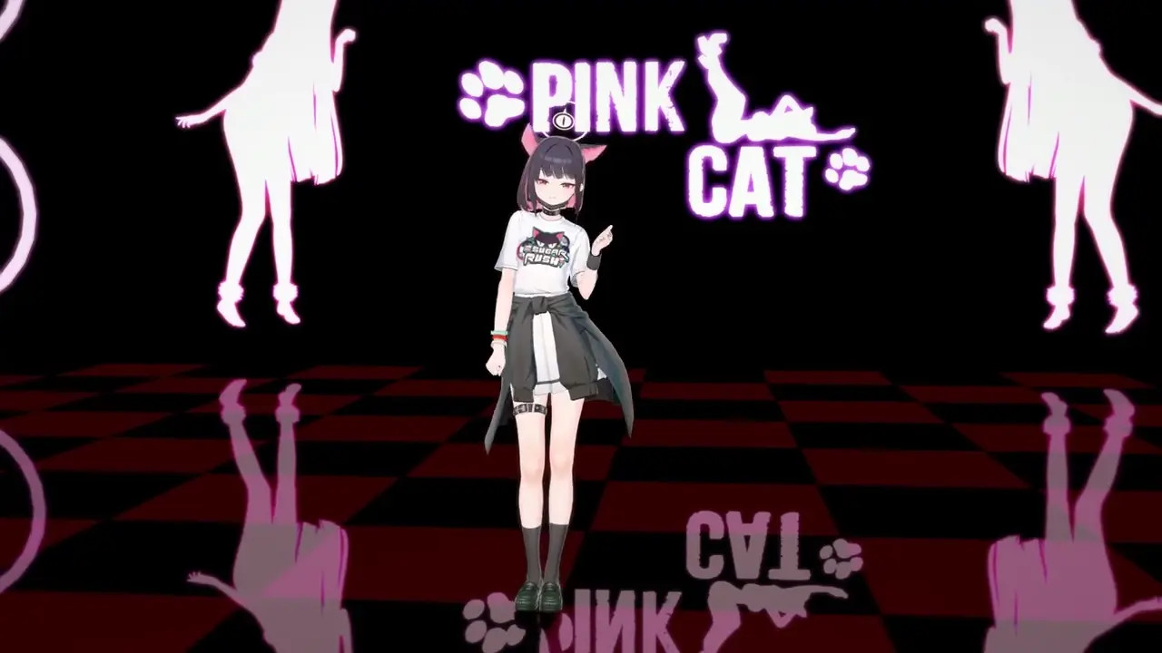 pink cat Kazusa band 《MMD》