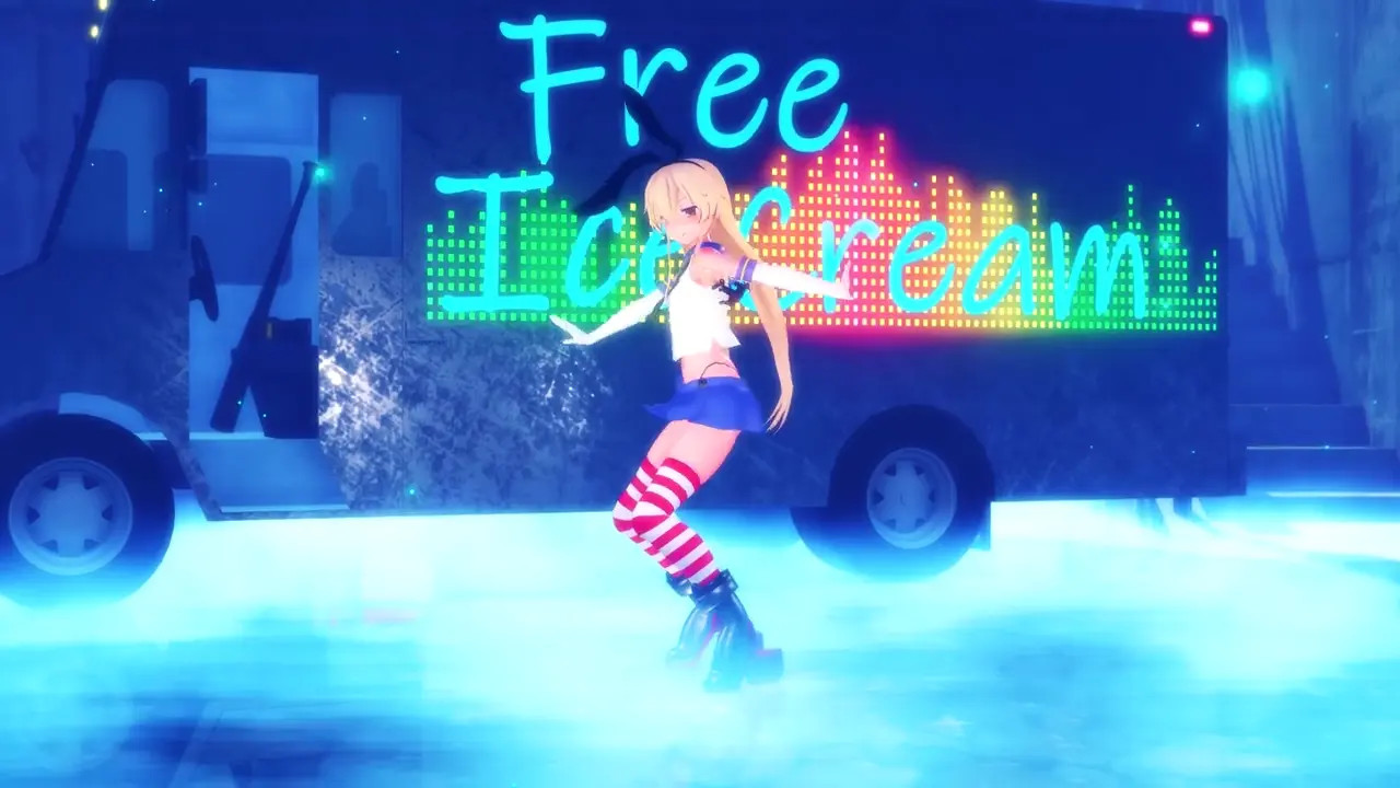 Shimakaze - Ice Cream [MMD R15] Hamselvish