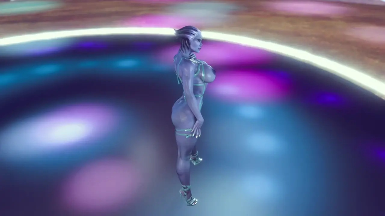 Curvy Liara T'Soni solo naked dance and tease you for melding