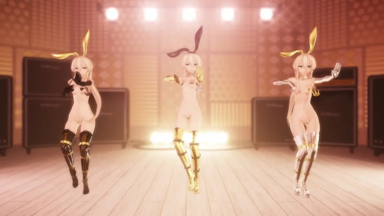 Shimakaze x3 - Koshitantan [MMD R15] Hamselvish